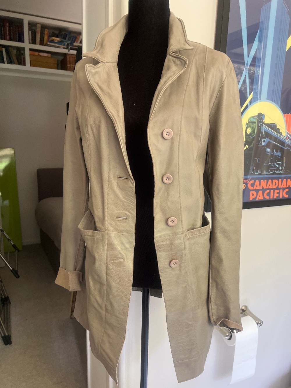 Light Leather Trench